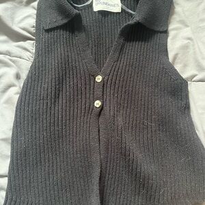 No Boundaries Black Ribbed Knit Top